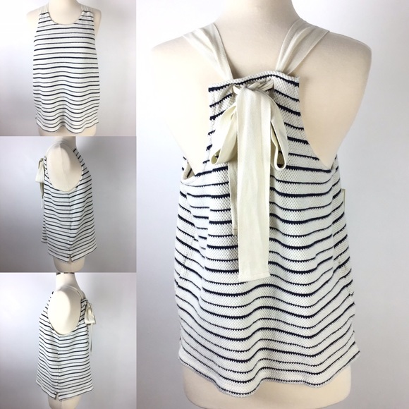 Madewell Tops - Madewell Texture and Thread Striped Bow-Back Tank